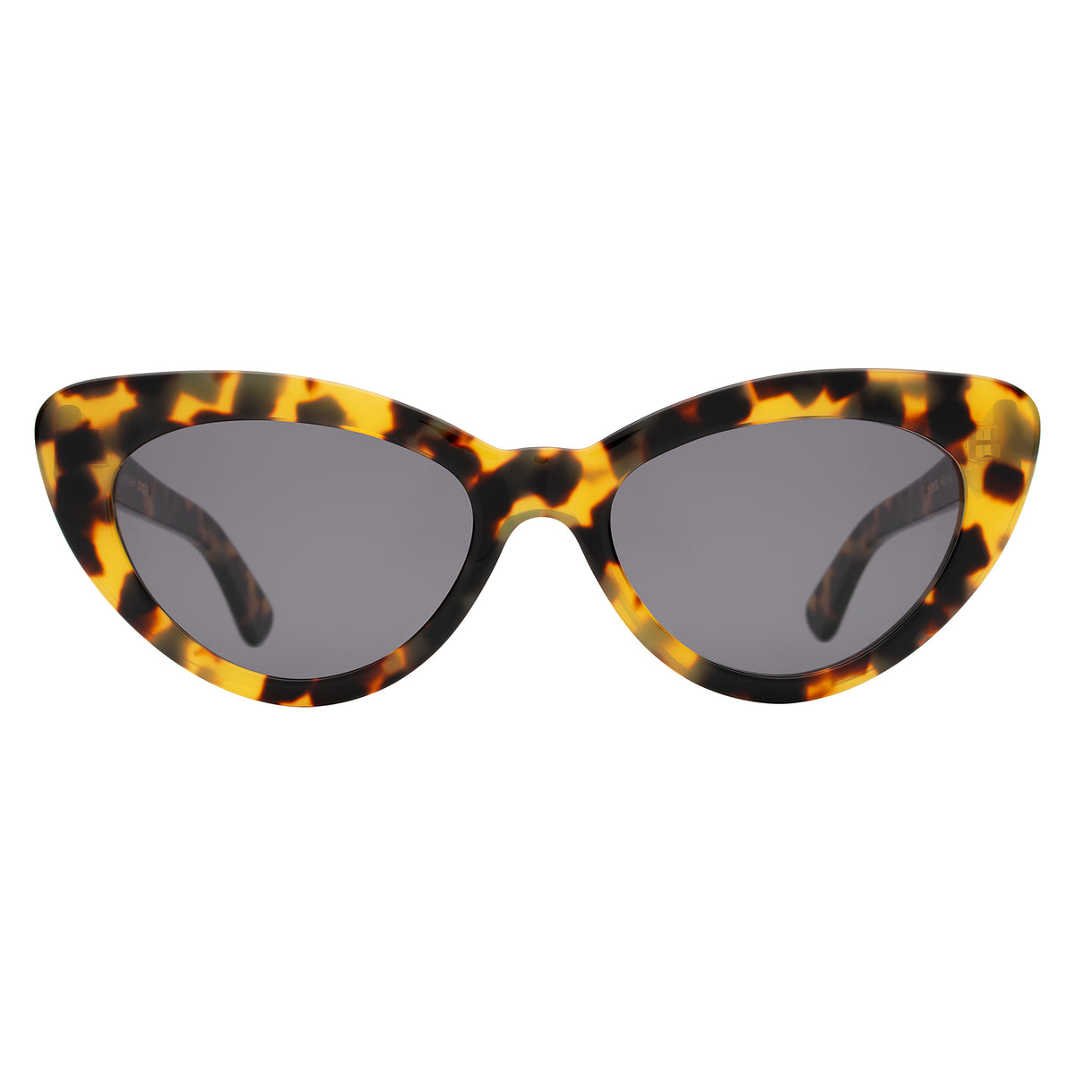 Pamela Sunglasses in Tortoise with Grey Flat lenses, front view