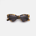 Front view of Pamela Sunglasses in Tortoise/Grey Flat