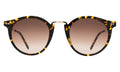 Front view of Portofino Sunglasses in Flame/Brown Gradient