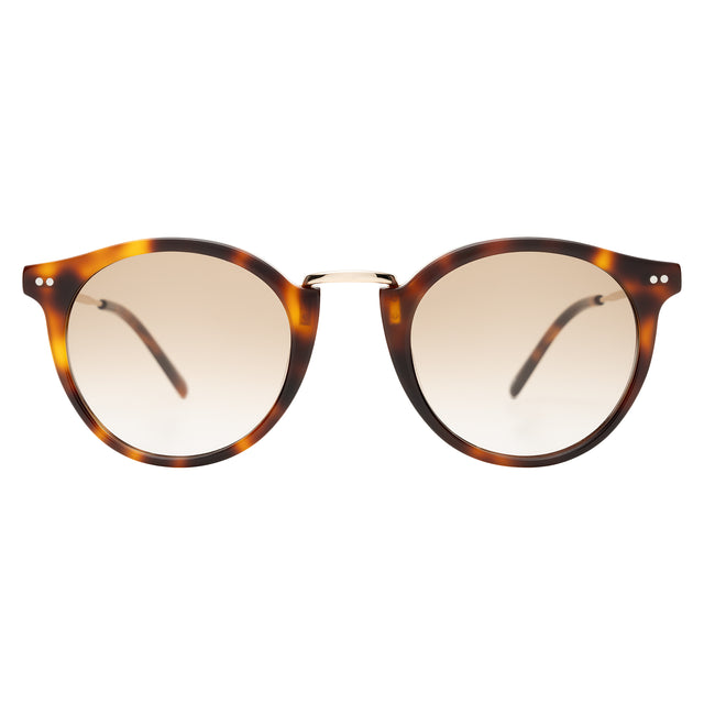 Portofino Sunglasses front view in Havana with Taupe Gradient