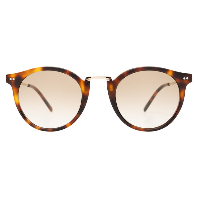 Portofino Sunglasses front view in Havana with Taupe Gradient