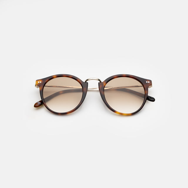Portofino Sunglasses side view in Havana / Taupe Gradient