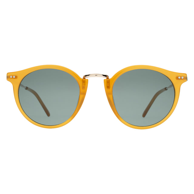 Portofino Sunglasses front view in Honey with Olive