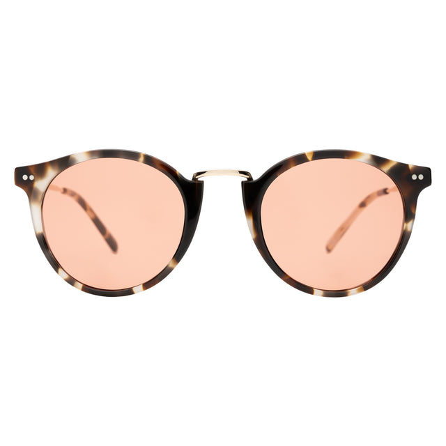 Portofino Sunglasses front view in White Tortoise with Sunset