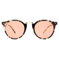 Front view of Portofino Sunglasses in White Tortoise/Sunset