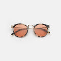 Front view of Portofino Sunglasses in White Tortoise/Sunset