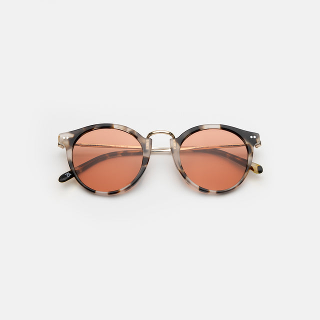 Portofino Sunglasses side view in White Tortoise / Sunset