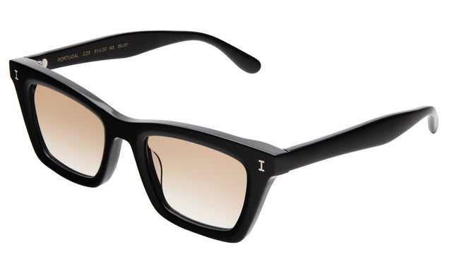 Portugal Sunglasses side view in Black / Taupe Flat Gradient
