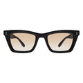 Front view of Portugal Sunglasses in Black/Taupe Flat Gradient