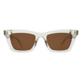 Front view of Portugal Sunglasses in Champagne/Brown Flat