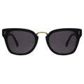 Front view of Positano Sunglasses in Black/Gold/Grey