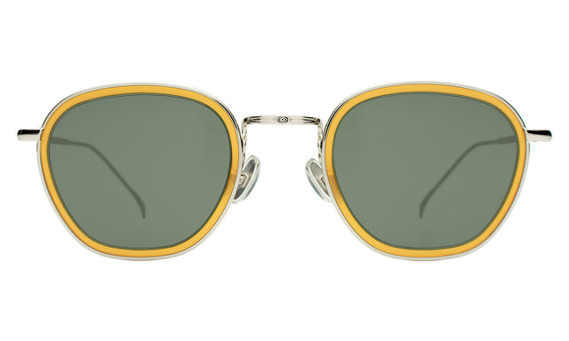 Prince Tate Sunglasses in Honey/Silver with Olive Flat