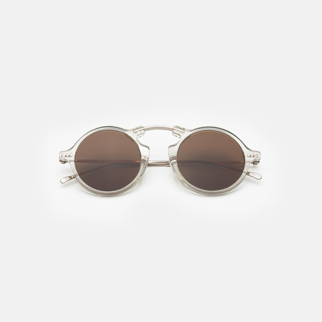 Roma II Sunglasses side view in Champagne / Brown Flat