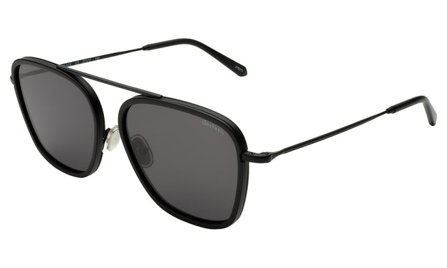 Samos Ace Sunglasses side view in Matte Black / Grey Flat