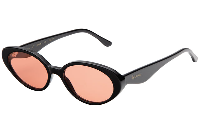 Sheila Sunglasses side view in Black / Sunset Flat