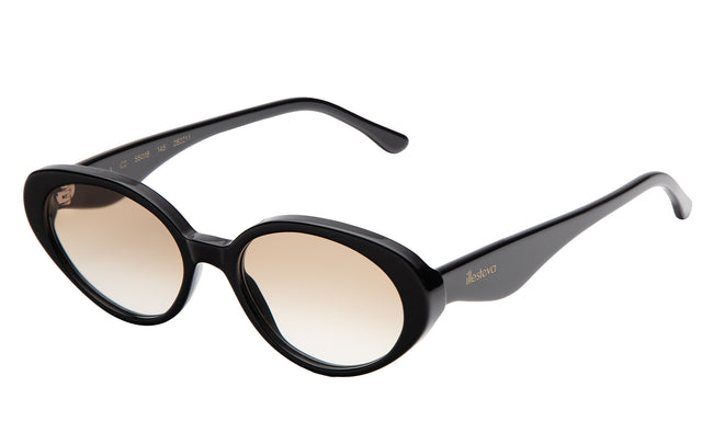 Sheila Sunglasses side view in Black / Taupe Flat Gradient