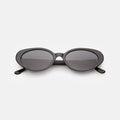 Front view of Sheila Sunglasses in Black/Grey Flat