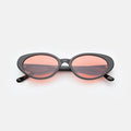 Front view of Sheila Sunglasses in Black/Sunset Flat
