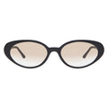 Front view of Sheila Sunglasses in Black/Taupe Flat Gradient