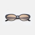 Front view of Sheila Sunglasses in Black/Taupe Flat Gradient