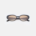 Front view of Sheila Sunglasses in Black/Taupe Flat Gradient