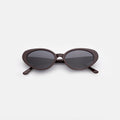 Front view of Sheila Sunglasses in Bordeaux/Grey Flat