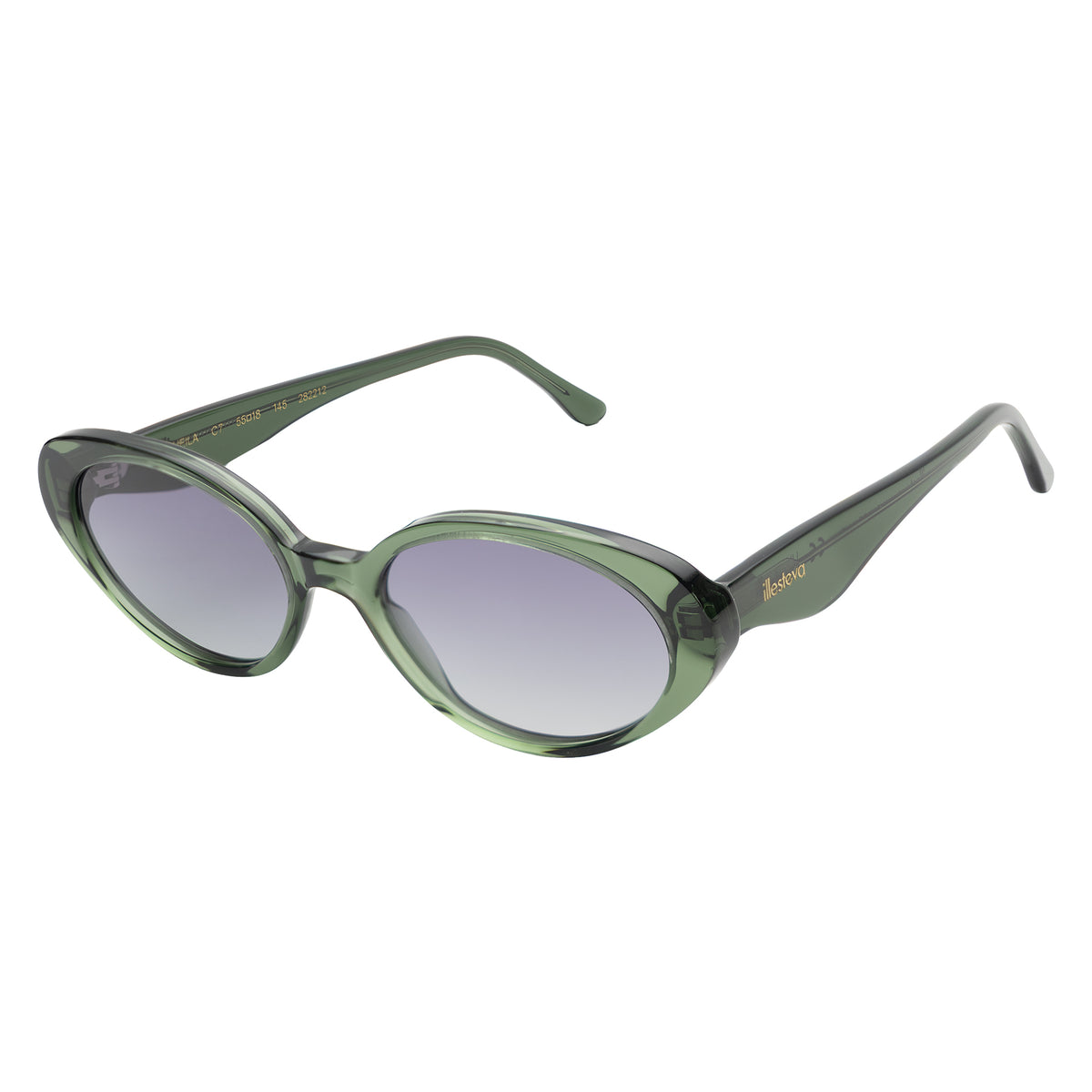 Sheila Sunglasses in Pine with Grey Flat Gradient lenses, side view
