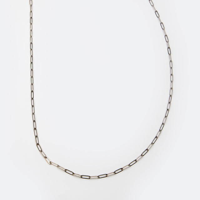 Sunglass Chain front view in Silver Paper Link