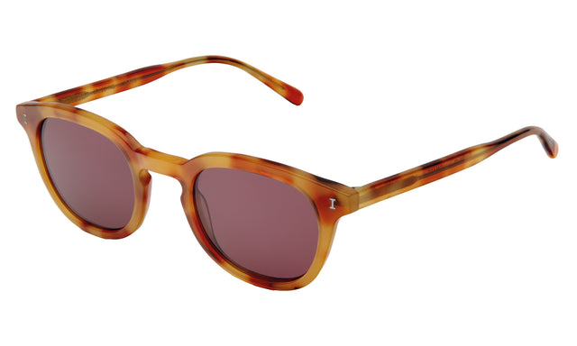 Slope Sunglasses side view in Amber / Plum See Through