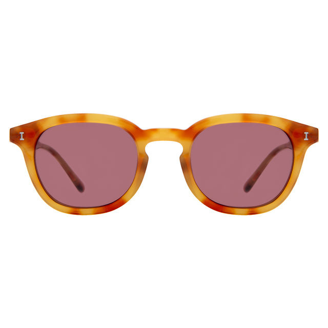 Slope Sunglasses front view in Amber with Plum See Through