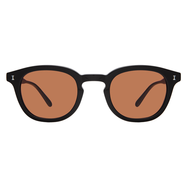 Slope Sunglasses front view in Black with Desert