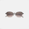 Front view of Sorrento Sunglasses in Gunmetal/Brown Flat Gradient