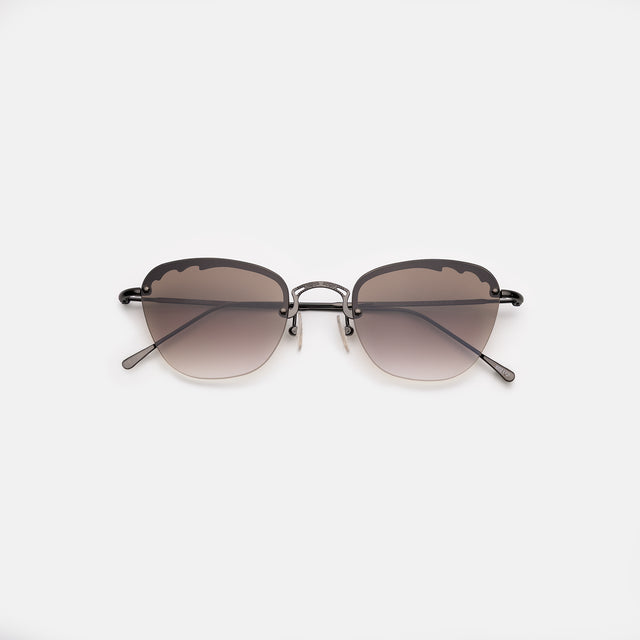 Sorrento Sunglasses side view in Gunmetal / Brown Flat Gradient