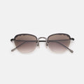 Front view of Sorrento Sunglasses in Gunmetal/Brown Flat Gradient