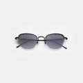 Front view of Sorrento Sunglasses in Matte Black/Grey Flat Gradient
