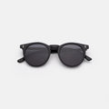 Front view of Sterling Sunglasses in Matte Black/Grey Flat