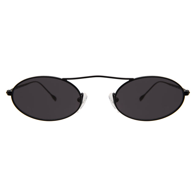  Sydney Sunglasses front view in Matte Black with Grey