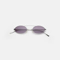 Front view of Sydney Sunglasses in Silver/Grey
