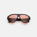 Front view of Telluride Sunglasses in Black/Sunset