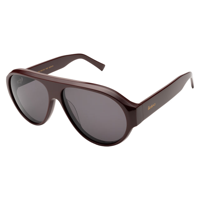 Telluride Sunglasses side view in Bordeaux / Grey