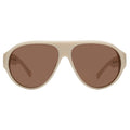 Front view of Telluride Sunglasses in Cream/Brown