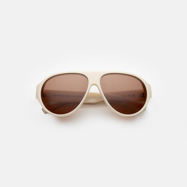 Telluride Sunglasses side view in Cream / Brown