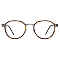 Front view of Tompkins Titanium Optical in Havana/Matte Gunmetal/Optical