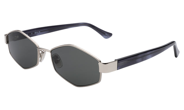 Tucson Sunglasses Side Profile in Silver/Winter / Grey