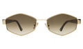 Front view of Tucson Sunglasses in Gold/Havana/Taupe Gradient