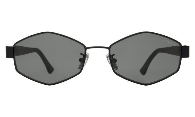 Tucson Sunglasses front view in Matte Black with Grey