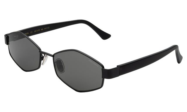 Tucson Sunglasses side view in Matte Black / Grey