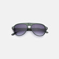 Front view of Vanderbilt Sunglasses in Pine/Grey Gradient