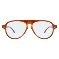Front view of Vanderbilt Sunglasses in Red Havana/Light Blue See Through