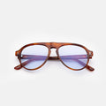 Front view of Vanderbilt Sunglasses in Red Havana/Light Blue See Through